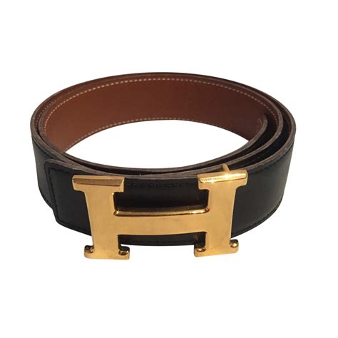 hermes black belt with gold buckle|black Hermes belt silver buckle.